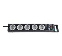 Brennenstuhl Multiprise Super-Solid-Line – 5 prises – cordon 2,5 m – coupe-circuit – Noir/Gris clair