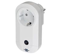 Brennenstuhl Adaptateur de commutation sans fil BrematicPRO de brennenstuhl / prise adaptateur sans fil (adaptateur Smart Home pour l'intérieur, pilotage via l'application), couleur blanche - 1294500