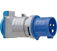 Brennenstuhl Adaptateur fiche CEE P17 vers Prise française Type E | Adaptateur Femelle en Mâle CEE P17 composé d'1 prise CEE P17, 1 prise 2P+T 16A/230V, clapet, sans câble, IP54