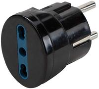 Brennenstuhl, Adaptateur Schuko Noir IT, Euro et DE