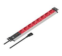 Brennenstuhl Multiprise Alu-Line 8 prises avec disjoncteur 2 m Noir/Rouge