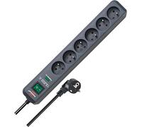 Brennenstuhl Bloc multiprise Eco-Line 6 prises en quinconce, 1,5m H05VV-F