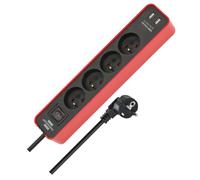 Brennenstuhl Bloc multiprise Ecolor 4 Prises 2 Ports USB Interrupteur 1,5m