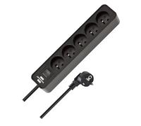 Brennenstuhl Bloc multiprises Ecolor avec interrupteur 5 prises Noir