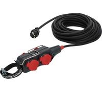 Brennenstuhl Professional Powerblock avec câble de rallonge PB 1100 IP54 quadruple 15m noir H07RN-F 3G1,5