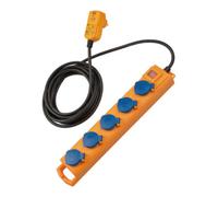 Brennenstuhl 1159900805 Super-Solid SL 544 D FI Bloc multiprise IP54 5 Prises Jaune/Bleu