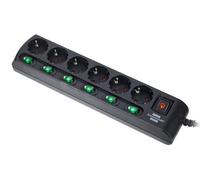 Brennenstuhl Brennenstuhl 6-Way Socket Device Switchs BK