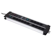 Brennenstuhl Bloc multiprise Premium-Protect-Line 1392000232 – 14 prises, 3 m, 2 USB, Argent/Noir