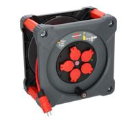 Brennenstuhl Professional KA 5110 Cube De Chantier Enrouleur De Câble 5 Prises H07BQ-F 3G1.5 - IP44 - 50m - Rouge