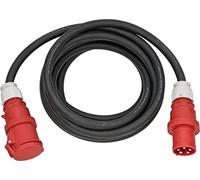 Brennenstuhl Câble d'extension CEE IP44 (câble de 20 m, H07RN-F 5G16,0, 400 V/63 A 5 pôles avec fiche CEE et couplage, pour extérieur IP44, fabriqué en Allemagne) Noir