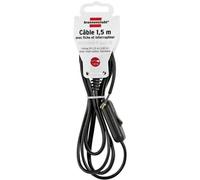 BRENNENSTUHL Cable noir 1.5m H03VVH2-F 2x0.75 avec fiche et interrupteur