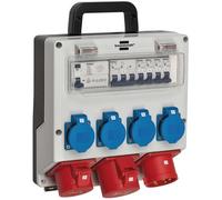 Brennenstuhl Coffret de distribution 4-32 IP44 4x LS 230V-16 A, 1xLS 400V-16 A, 1xFI 40 A 4-polig 30mA - 1154890020