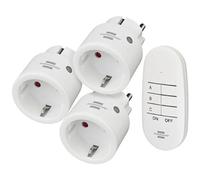 Brennenstuhl Set de prises télécommandées Comfort-Line Mini 3+1 avec émetteur – Blanc