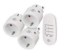 Brennenstuhl Set de prises télécommandées Comfort-Line Mini 3+1 avec émetteur – Blanc