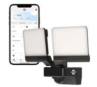 Brennenstuhl Connect WiFi Projecteur LED double WFD 3051 P avec détecteur de mouvement (36 W, 4300 lm, IP54, plusieurs fonctions d'éclairage réglables via l'application, spot d'extérieur pour montage