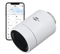 Brennenstuhl Connect Zigbee Thermostat de radiateur HT CZ 01 (thermostat intelligent Zigbee pour économiser de l'électricité, compatible avec Alexa et Google Assistant, contrôle intelligent du