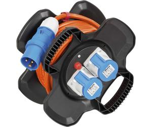 Brennenstuhl Dévidoir de câble en caoutchouc CEE pour le camping/marin 10m