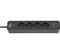 Brennenstuhl Ecolor multiprise à 4 Prises avec Prise de Charge USB C (multiprise avec 2X Chargeur USB C, Interrupteur et câble de 1,5m) Noir