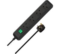 Brennenstuhl Energy Saving 4 Socket Extension Lead (Black) - 1.5m (Import Royaume Uni)