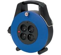 Brennenstuhl Enrouleur de câble domestique Confort-Line 20m, Fabrication Française 1102931 Noir/Bleu