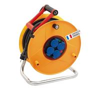 Brennenstuhl Enrouleur de câble Standard Pro 40m (IP44, Cablepilot), Fabrication Française 1233141 Jaune