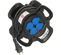 Brennenstuhl Enrouleur de câble X-GUM compact – 4 prises – 10 m H07RN-F 3G2,5 – Fabriqué en France