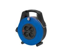 Brennenstuhl Enrouleur de câble domestique Confort-Line 20m, Fabrication Française 1102931 Noir/Bleu