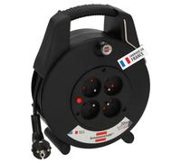 Brennenstuhl Enrouleur de câble intérieur Confort-Line CL-XL 20 m H05VV-F 3G1.0 4 prises 2P+T Noir