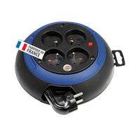 Brennenstuhl Enrouleur de câble domestique Design-Box 1102231 3 m Fabrication française Bleu