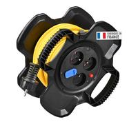 Brennenstuhl Enrouleur électrique X-GUM compact, USB A, 15m H05VV-F jaune