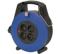 Brennenstuhl Enrouleur de câble domestique Confort-Line 20m, Fabrication Française 1102931 Noir/Bleu