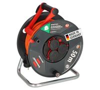 Brennenstuhl Garant V2 Enrouleur de câble, IP44, 50 m, pour l'extérieur, fabriqué en Allemagne, câble de couleur orange, utilisation à court terme en extérieur