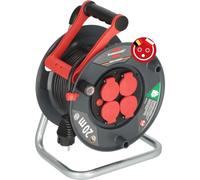 Brennenstuhl Garant V2 IP44 Enrouleur de câble extérieur 25m (Fabriqué en Allemagne, 4 Prises avec Protection Tactile renforcée, Plastique spécial)