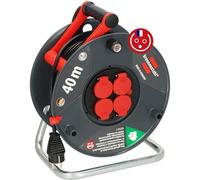 Brennenstuhl Garant V2 IP44 Enrouleur de câble extérieur 40m (Fabriqué en Allemagne, 4 Prises avec Protection Tactile améliorée, Plastique spécial)
