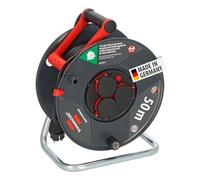Brennenstuhl Garant V2 IP44 Enrouleur de câble extérieur 50 m (fabriqué en Allemagne, 3 prises de courant de sécurité avec protection de contact améliorée, plastique spécial)