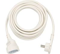 Brennenstuhl H05VV-F3G1,5 Rallonge avec fiche Angle Plate 5 m Blanc, 1 pièce, blanc, 1168980250