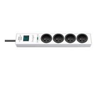 Brennenstuhl Hugo Socle Rallonge Multiprise Parasurtenseur Blanc 4 Prises 2m 19500A