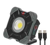 Brennenstuhl Lampe de chantier LED à batterie SH 1000 MAC (1000 lm, IP54, lampe de travail LED rechargeable avec aimant et anneau mousqueton, boîtier robuste)