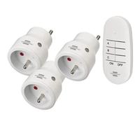 Brennenstuhl Lot de 3 mini prises télécommandées programmables IP20 Blanc
