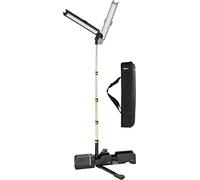 Brennenstuhl Multi Battery Projecteur de chantier LED 6050 MA rechargeable avec mât télescopique (7700lm, IP54, extensible jusqu'à 140cm, compatible avec batterie 18V (non fournie) de 9 fabricants)
