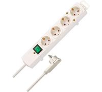 Brennenstuhl Multiprise 4 voies Comfort-Line Plus 1153120100 – 250 V, blanche, câble 2 m, prise plate