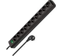 BRENNENSTUHL Multiprise "ECO-Line" avec interrupteur 10 prises 3 m H05VV-F 3G1.5 Noir