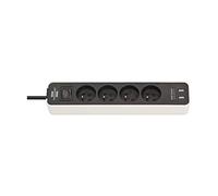 Brennenstuhl Multiprise Ecolor avec 4 Prises +2 Prises USB Longueur 1,5 m