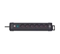 Brennenstuhl, Multiprise, Premium-Line Multiprise 6 prises 3 m noir (1951164100) (6x, CEE 7/3, PECO 7/5, 3 m)
