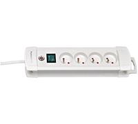 Brennenstuhl Multiprise Premium Plus 1390001064 – 4 prises avec interrupteur 1,8 m – Blanc
