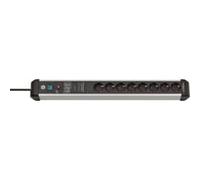 Brennenstuhl Multiprise Premium-Protect-Line, parasurtenseur 60 000 A, 8 prises, aluminium, 3 m