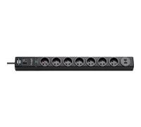 Multiprises Hugo! 7 Voies 2 m Noir - Français / 2 x USB