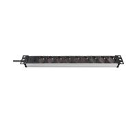 brennenstuhl Premium-Alu-Line - Coupe-circuit (rack-montable) - connecteurs de sortie : 9 - 1U - 19" - 2 m cordon - noir, aluminium