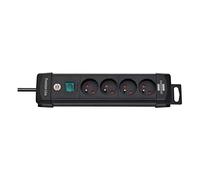 Multiprise avec 4 Prises Type E Premium-Line 1,80m Noir