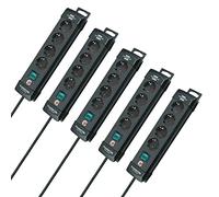 Brennenstuhl Premium Line Bloc multiprise 4 prises 1,8 m Couleurs : Schwarz | 5 Stück